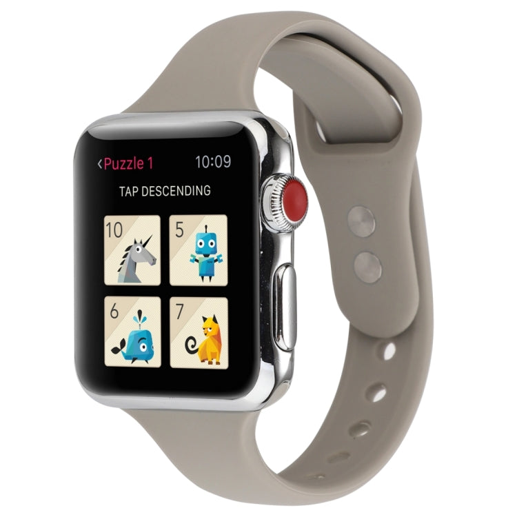 Cinturino da polso sostitutivo con doppia fibbia in silicone sottile, For Apple Watch 5 & 4 44mm / 3 & 2 & 1 42mm