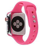 Cinturino da polso sostitutivo con doppia fibbia in silicone sottile, For Apple Watch 5 & 4 44mm / 3 & 2 & 1 42mm