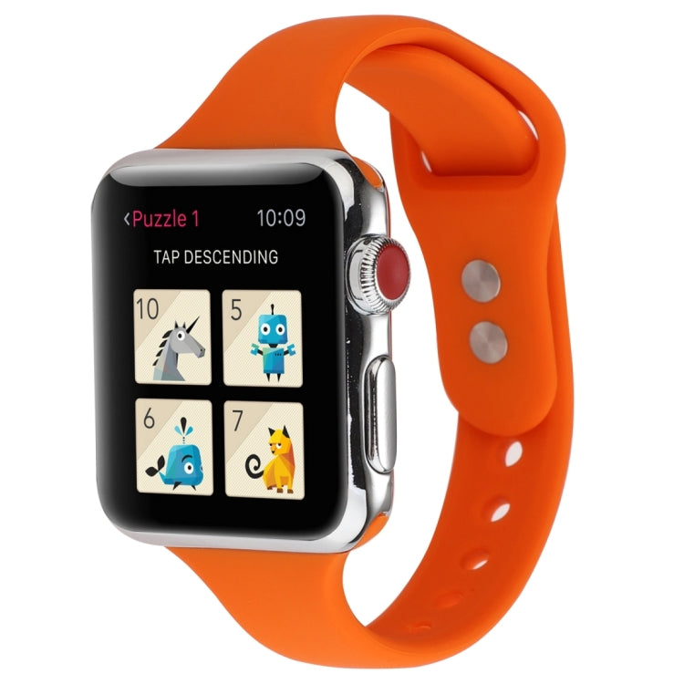 Cinturino da polso sostitutivo con doppia fibbia in silicone sottile, For Apple Watch 5 & 4 44mm / 3 & 2 & 1 42mm