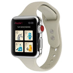 Cinturino da polso sostitutivo con doppia fibbia in silicone sottile, For Apple Watch 5 & 4 44mm / 3 & 2 & 1 42mm