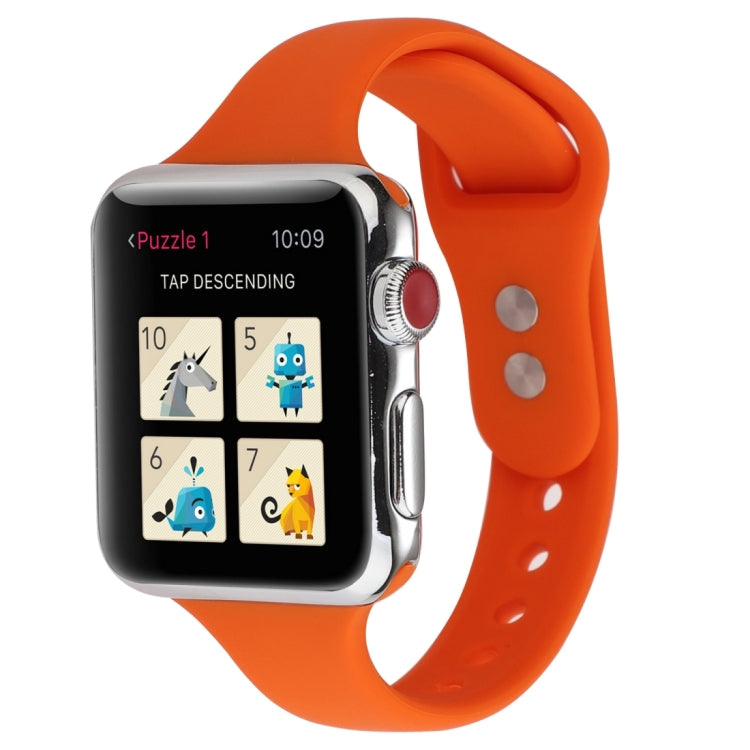 Cinturino da polso sostitutivo con doppia fibbia in silicone sottile, For Apple Watch 5 & 4 44mm / 3 & 2 & 1 42mm