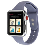 Cinturino da polso sostitutivo con doppia fibbia in silicone sottile, For Apple Watch 5 & 4 44mm / 3 & 2 & 1 42mm