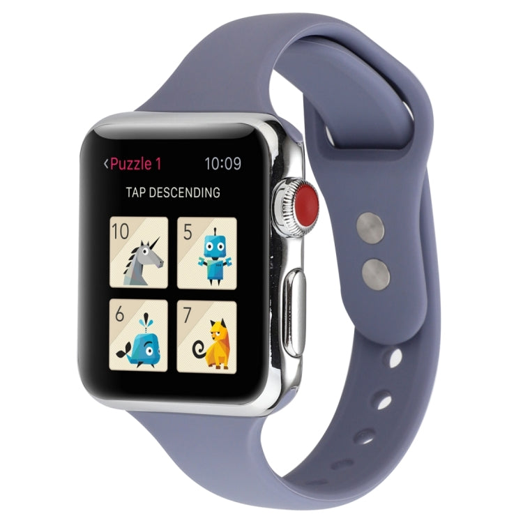 Cinturino da polso sostitutivo con doppia fibbia in silicone sottile, For Apple Watch 5 & 4 44mm / 3 & 2 & 1 42mm