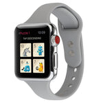 Cinturino da polso sostitutivo con doppia fibbia in silicone sottile, For Apple Watch 5 & 4 44mm / 3 & 2 & 1 42mm