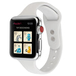 Cinturino da polso sostitutivo con doppia fibbia in silicone sottile, For Apple Watch 5 & 4 44mm / 3 & 2 & 1 42mm