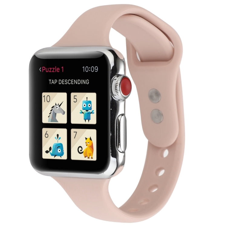 Cinturino da polso sostitutivo con doppia fibbia in silicone sottile, For Apple Watch 5 & 4 44mm / 3 & 2 & 1 42mm