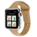 Cinturino da polso sostitutivo con doppia fibbia in silicone sottile, For Apple Watch Series 8&7 41mm / SE 2&6&SE&5&4 40mm / 3&2&1 38mm