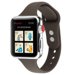 Cinturino da polso sostitutivo con doppia fibbia in silicone sottile, For Apple Watch Series 8&7 41mm / SE 2&6&SE&5&4 40mm / 3&2&1 38mm