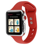 Cinturino da polso sostitutivo con doppia fibbia in silicone sottile, For Apple Watch Series 8&7 41mm / SE 2&6&SE&5&4 40mm / 3&2&1 38mm