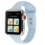 Cinturino da polso sostitutivo con doppia fibbia in silicone sottile, For Apple Watch Series 7 41mm / 6 & SE & 5 & 4 40mm / 3 & 2 & 1 38mm