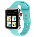 Cinturino da polso sostitutivo con doppia fibbia in silicone sottile, For Apple Watch Series 8&7 41mm / SE 2&6&SE&5&4 40mm / 3&2&1 38mm