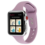 Cinturino da polso sostitutivo con doppia fibbia in silicone sottile, For Apple Watch Series 7 41mm / 6 & SE & 5 & 4 40mm / 3 & 2 & 1 38mm