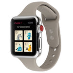 Cinturino da polso sostitutivo con doppia fibbia in silicone sottile, For Apple Watch Series 7 41mm / 6 & SE & 5 & 4 40mm / 3 & 2 & 1 38mm