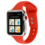Cinturino da polso sostitutivo con doppia fibbia in silicone sottile, For Apple Watch Series 8&7 41mm / SE 2&6&SE&5&4 40mm / 3&2&1 38mm