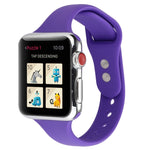 Cinturino da polso sostitutivo con doppia fibbia in silicone sottile, For Apple Watch Series 8&7 41mm / SE 2&6&SE&5&4 40mm / 3&2&1 38mm
