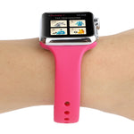 Cinturino da polso sostitutivo con doppia fibbia in silicone sottile, For Apple Watch Series 7 41mm / 6 & SE & 5 & 4 40mm / 3 & 2 & 1 38mm