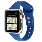 Cinturino da polso sostitutivo con doppia fibbia in silicone sottile, For Apple Watch Series 8&7 41mm / SE 2&6&SE&5&4 40mm / 3&2&1 38mm