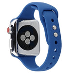 Cinturino da polso sostitutivo con doppia fibbia in silicone sottile, For Apple Watch Series 8&7 41mm / SE 2&6&SE&5&4 40mm / 3&2&1 38mm