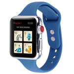 Cinturino da polso sostitutivo con doppia fibbia in silicone sottile, For Apple Watch Series 8&7 41mm / SE 2&6&SE&5&4 40mm / 3&2&1 38mm