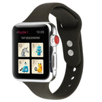 Cinturino da polso sostitutivo con doppia fibbia in silicone sottile, For Apple Watch Series 8&7 41mm / SE 2&6&SE&5&4 40mm / 3&2&1 38mm