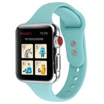 Cinturino da polso sostitutivo con doppia fibbia in silicone sottile, For Apple Watch Series 7 41mm / 6 & SE & 5 & 4 40mm / 3 & 2 & 1 38mm