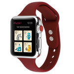 Cinturino da polso sostitutivo con doppia fibbia in silicone sottile, For Apple Watch Series 8&7 41mm / SE 2&6&SE&5&4 40mm / 3&2&1 38mm