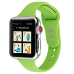 Cinturino da polso sostitutivo con doppia fibbia in silicone sottile, For Apple Watch Series 8&7 41mm / SE 2&6&SE&5&4 40mm / 3&2&1 38mm