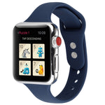 Cinturino da polso sostitutivo con doppia fibbia in silicone sottile, For Apple Watch Series 7 41mm / 6 & SE & 5 & 4 40mm / 3 & 2 & 1 38mm