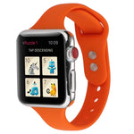 Cinturino da polso sostitutivo con doppia fibbia in silicone sottile, For Apple Watch Series 8&7 41mm / SE 2&6&SE&5&4 40mm / 3&2&1 38mm