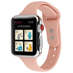 Cinturino da polso sostitutivo con doppia fibbia in silicone sottile, For Apple Watch Series 7 41mm / 6 & SE & 5 & 4 40mm / 3 & 2 & 1 38mm