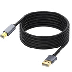 Cavo di estensione per trasmissione dati stampante USB 2.0 A maschio a B maschio con porta quadrata, 0.3m, 1.8m, 3m, 5m, 10m