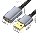 Cavo di estensione dati di ricarica USB2.0 A maschio-A femmina, 0.3m, 1.8m, 3m, 5m, 10m