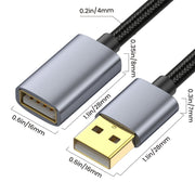 Cavo di estensione dati di ricarica USB2.0 A maschio-A femmina, 0.3m, 1.8m, 3m, 5m, 10m