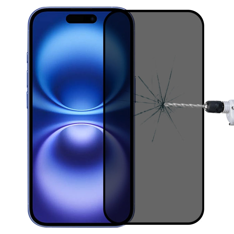 Pellicola in vetro temperato anti-spia con schermo serigrafico a copertura totale, For iPhone 17 Pro Max, For iPhone 17 Pro, For iPhone 17, For iPhone Air, For iPhone 16 Pro Max, For iPhone 16 Pro, For iPhone 16 Plus, For iPhone 16