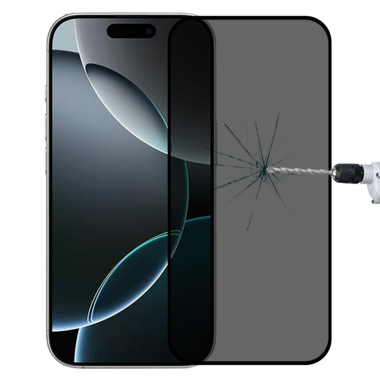 Pellicola in vetro temperato anti-spia con schermo serigrafico a copertura totale, For iPhone 17 Pro Max, For iPhone 17 Pro, For iPhone 17, For iPhone Air, For iPhone 16 Pro Max, For iPhone 16 Pro, For iPhone 16 Plus, For iPhone 16