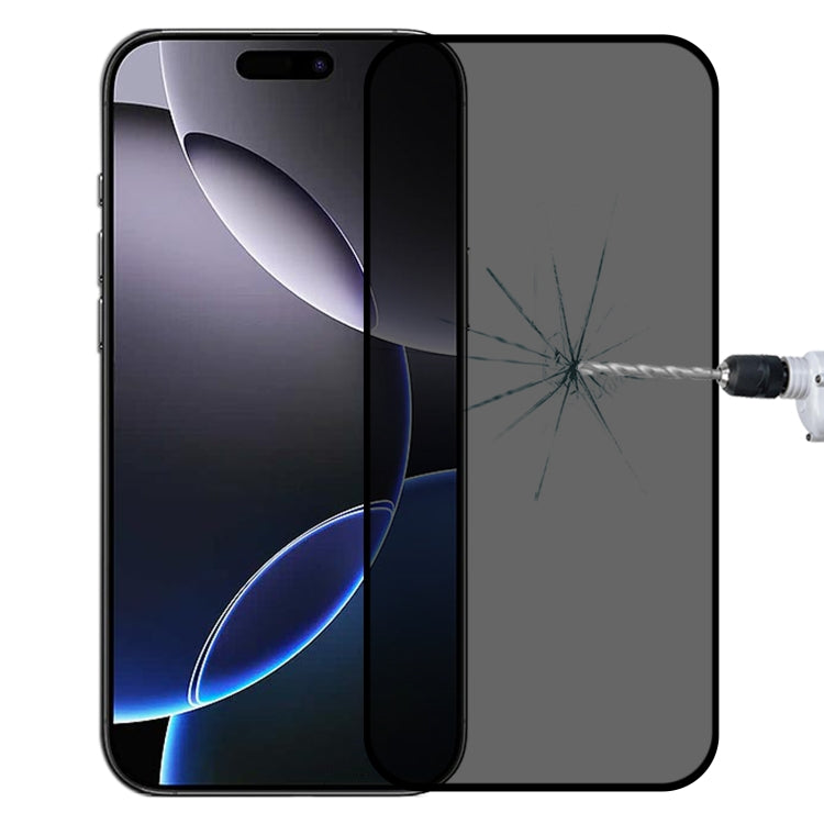 Pellicola in vetro temperato anti-spia con schermo serigrafico a copertura totale, For iPhone 17 Pro Max, For iPhone 17 Pro, For iPhone 17, For iPhone Air, For iPhone 16 Pro Max, For iPhone 16 Pro, For iPhone 16 Plus, For iPhone 16
