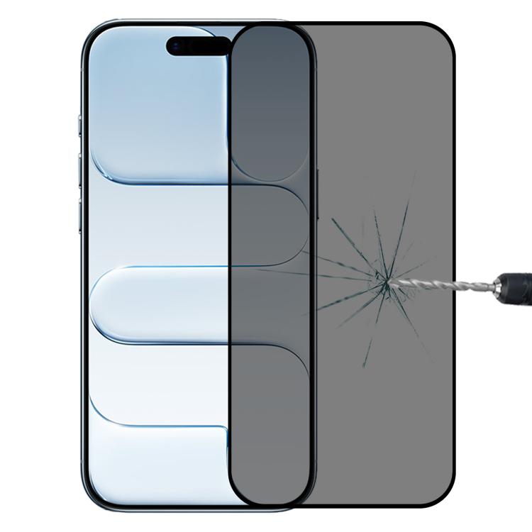 Pellicola in vetro temperato anti-spia con schermo serigrafico a copertura totale, For iPhone 17 Pro Max, For iPhone 17 Pro, For iPhone 17, For iPhone Air, For iPhone 16 Pro Max, For iPhone 16 Pro, For iPhone 16 Plus, For iPhone 16