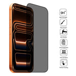 Pellicola in vetro temperato anti-spia con schermo serigrafico a copertura totale, For iPhone 17 Pro Max, For iPhone 17 Pro, For iPhone 17, For iPhone Air, For iPhone 16 Pro Max, For iPhone 16 Pro, For iPhone 16 Plus, For iPhone 16