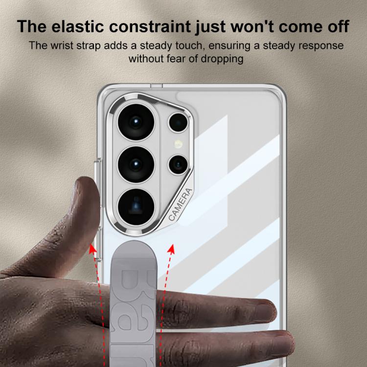 Custodia per telefono con cinturino in silicone spaziale integrato GKK, penna non inclusa, For Samsung Galaxy S26 Ultra 5G, For Samsung Galaxy S25 Ultra 5G, For Samsung Galaxy S24 FE 5G, For Samsung Galaxy S24 Ultra 5G