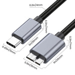 Cavo adattatore USB-C a Micro B 3.1 10 Gbps 0,5-3m
