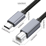 Cavo adattatore USB-C a USB-B per tastiera MIDI e stampante