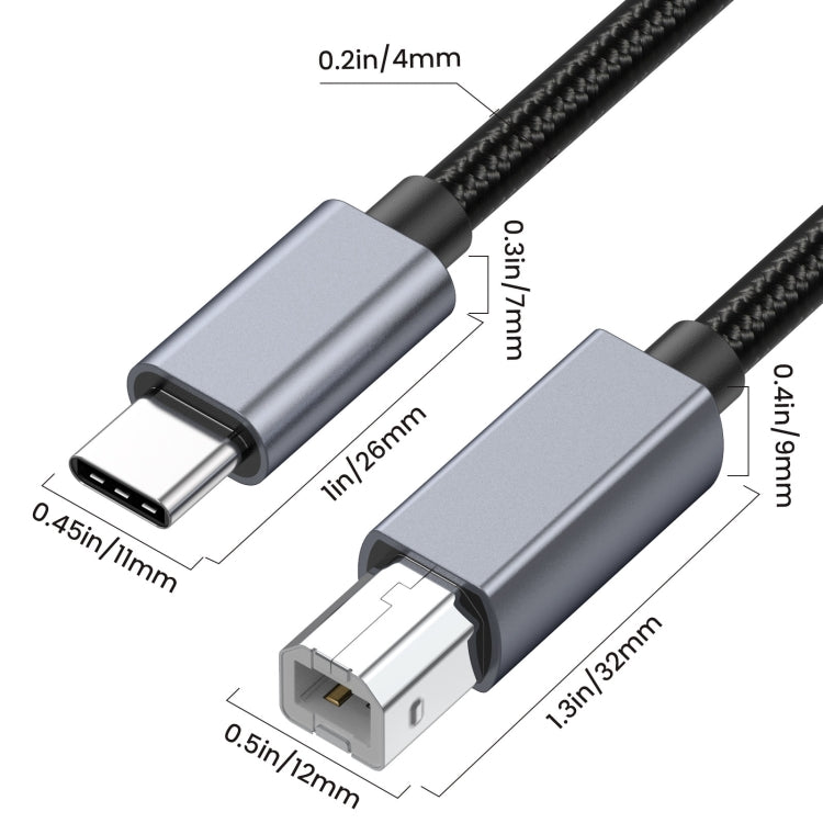 Cavo adattatore USB-C a USB-B per tastiera MIDI e stampante