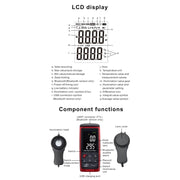 Misuratore di luce digitale professionale BENERECH GT1050