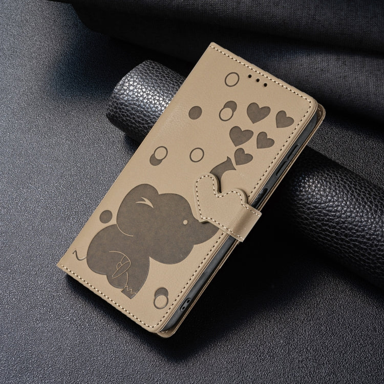 Custodia per telefono in pelle goffrata con elefante dei cartoni animati, For iPhone 16 Pro Max, For iPhone 16 Pro, For iPhone 16 Plus, For iPhone 16