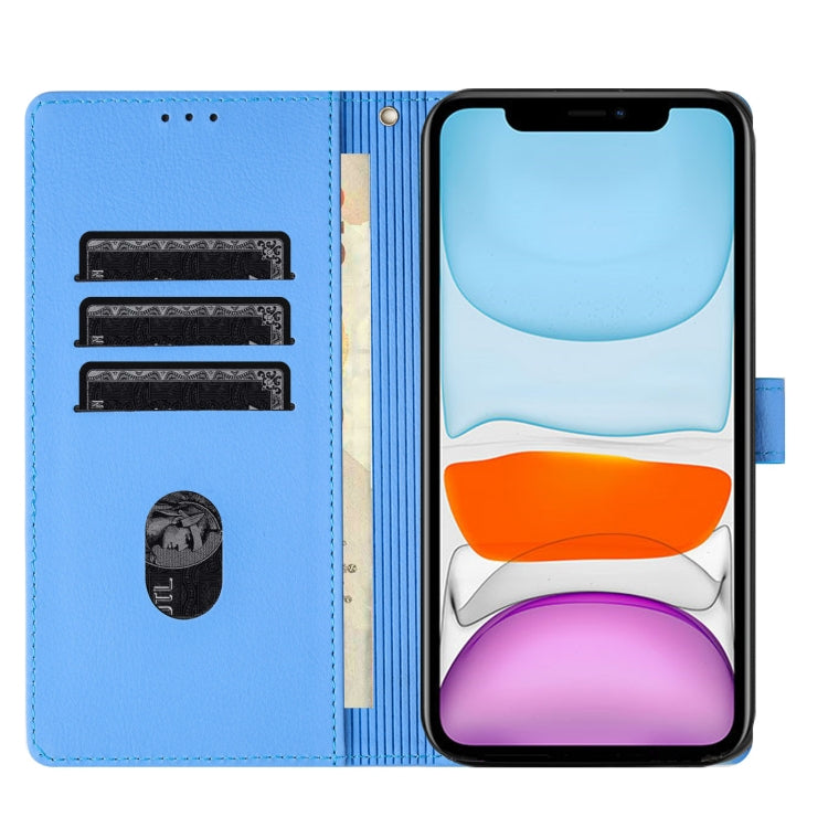 Custodia per telefono in pelle goffrata con elefante dei cartoni animati, For iPhone 11, For iPhone 11 Pro, For iPhone X / XS, For iPhone XR
