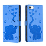Custodia per telefono in pelle goffrata con elefante dei cartoni animati, For iPhone SE 2022 / 2020, For iPhone 13 Pro Max, For iPhone 13 Pro, For iPhone 13