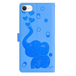 Custodia per telefono in pelle goffrata con elefante dei cartoni animati, For iPhone SE 2022 / 2020, For iPhone 13 Pro Max, For iPhone 13 Pro, For iPhone 13
