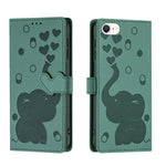 Custodia per telefono in pelle goffrata con elefante dei cartoni animati, For iPhone SE 2022 / 2020, For iPhone 13 Pro Max, For iPhone 13 Pro, For iPhone 13