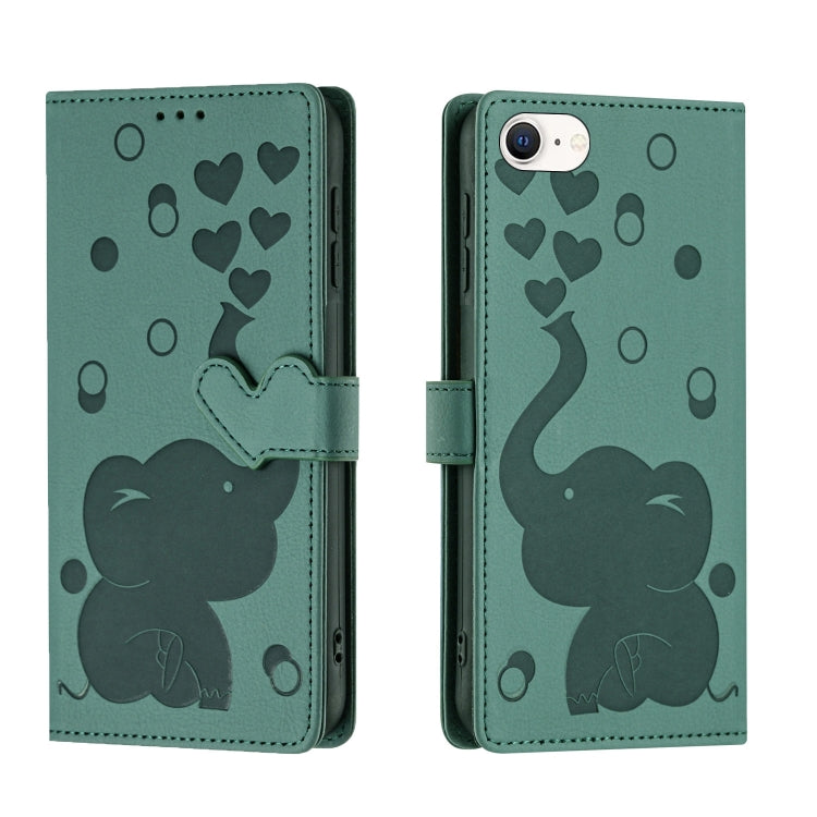 Custodia per telefono in pelle goffrata con elefante dei cartoni animati, For iPhone SE 2022 / 2020, For iPhone 13 Pro Max, For iPhone 13 Pro, For iPhone 13