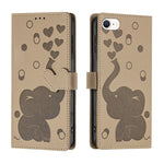 Custodia per telefono in pelle goffrata con elefante dei cartoni animati, For iPhone SE 2022 / 2020, For iPhone 13 Pro Max, For iPhone 13 Pro, For iPhone 13